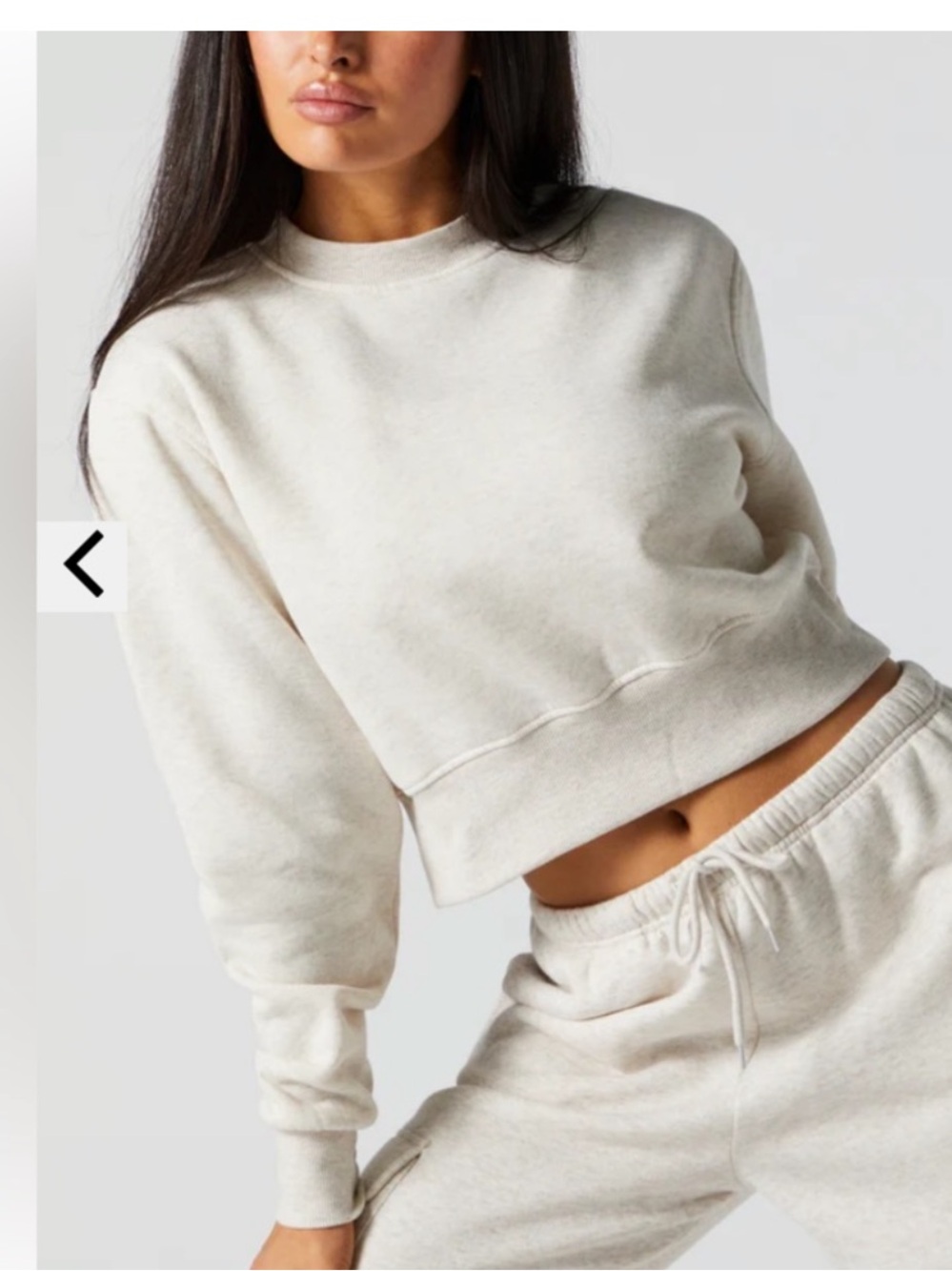 ☀️ Refuge ☀️ cream cropped basic sweater